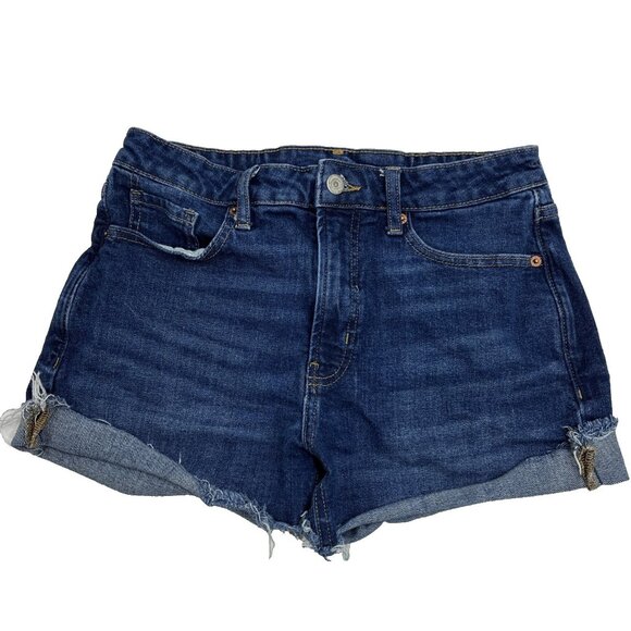 Old Navy Womens Shorts Size 8 Blue Denim O.G. Straight High Rise Cutoff Jean - Picture 1 of 5